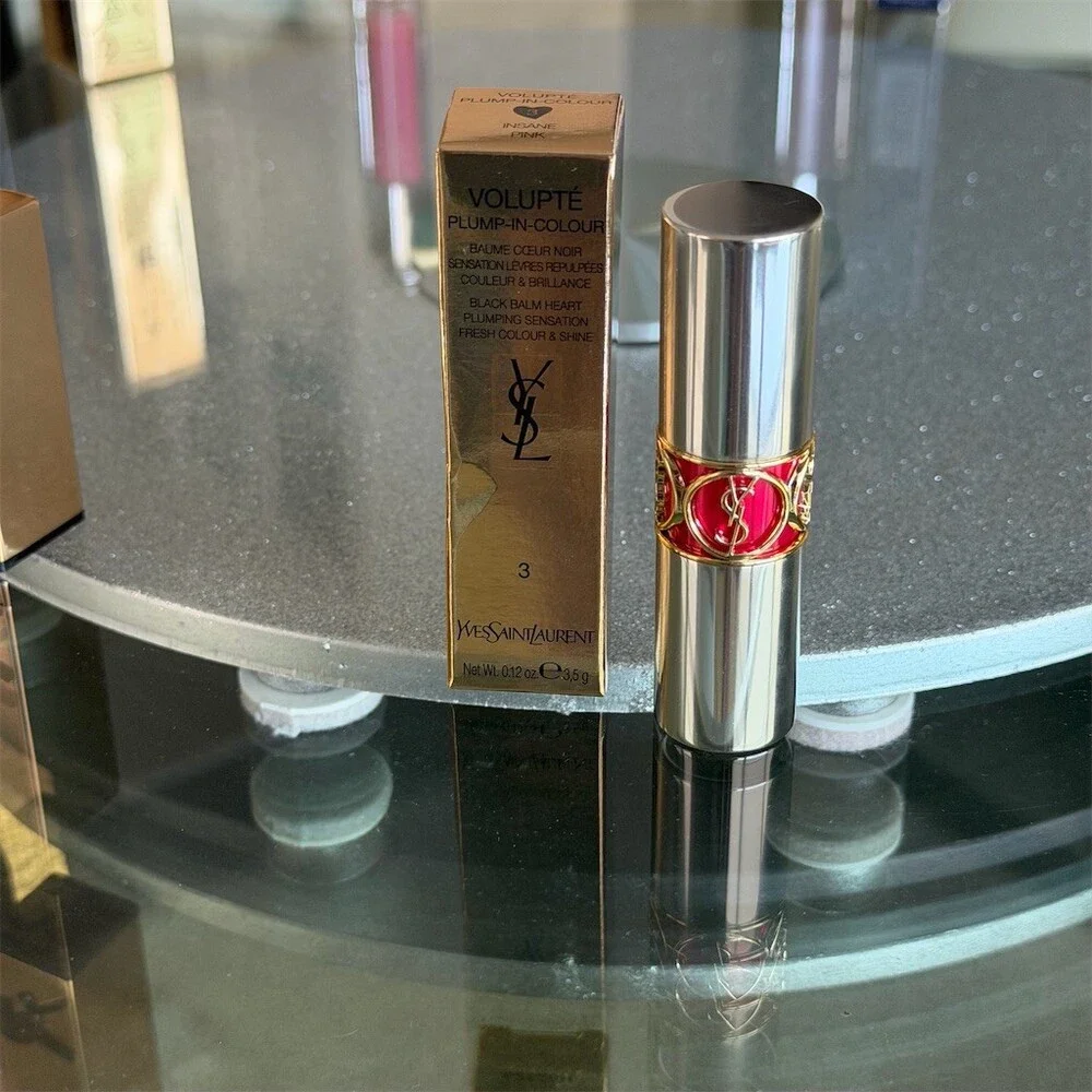 Yves Saint Laurent Volupte Plump-In-Colour Lip Balm #3 Insane Pink BNIB